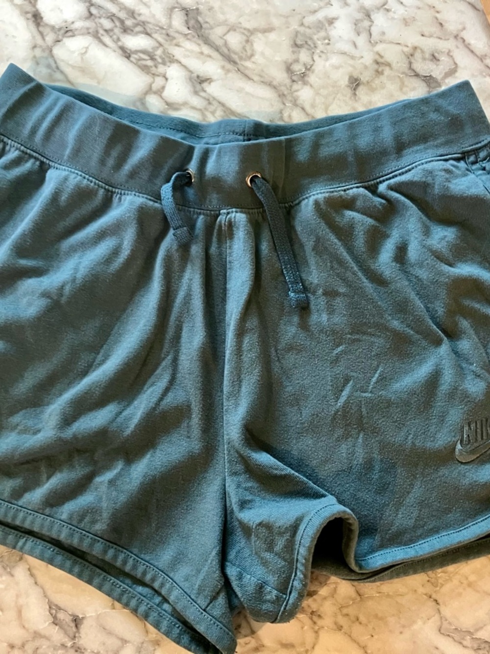 Nike Women's Teal Athletic Drawstring Shorts